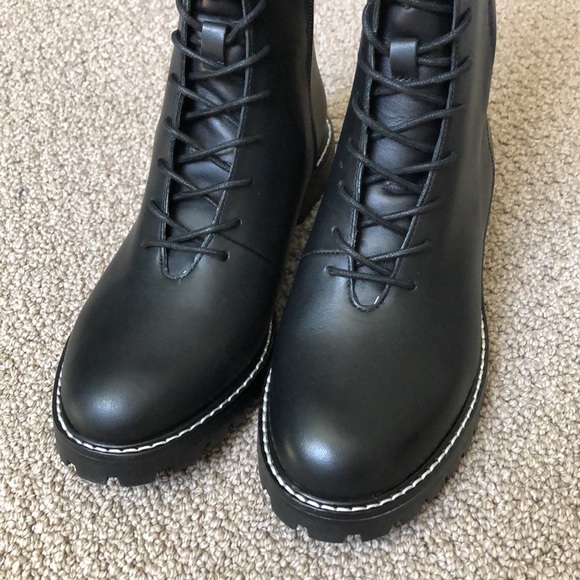 NWT [J.Crew] Gwen Lug-sole Leather Lace-up Tall Shaft Boots- 7 - Picture 5 of 9